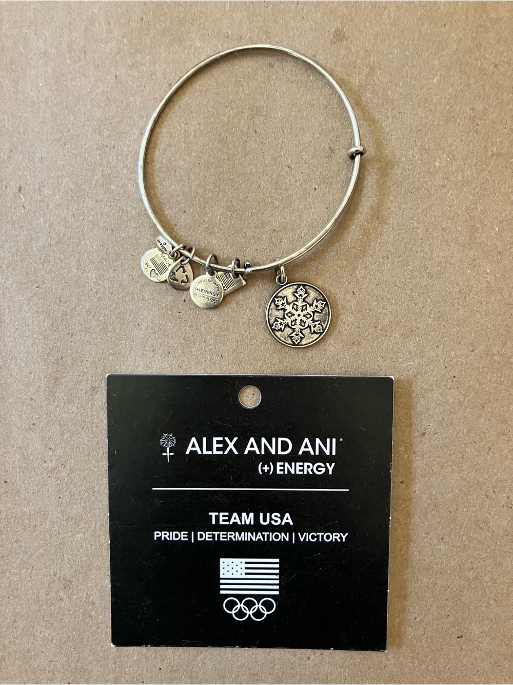 Alex and Ani Black and White Team USA Display Card
